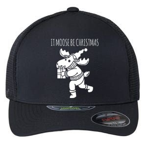 It Moose Be Christmas Humor Holiday Flexfit Unipanel Trucker Cap