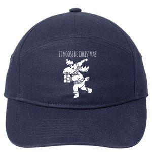 It Moose Be Christmas Humor Holiday 7-Panel Snapback Hat