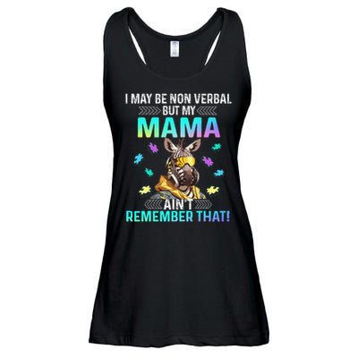 I May Be Non Verbal But My Mama Aint Remember That Giraffe Ladies Essential Flowy Tank