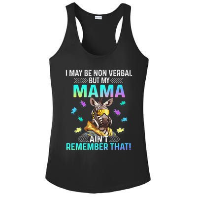 I May Be Non Verbal But My Mama Aint Remember That Giraffe Ladies PosiCharge Competitor Racerback Tank