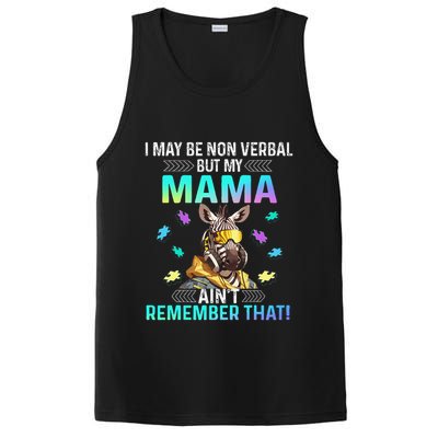 I May Be Non Verbal But My Mama Aint Remember That Giraffe PosiCharge Competitor Tank