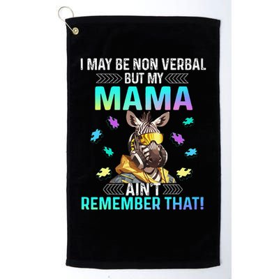 I May Be Non Verbal But My Mama Aint Remember That Giraffe Golf Towel