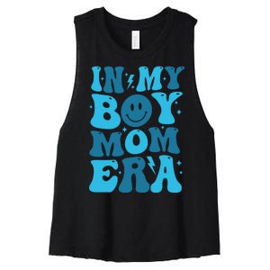 In My Boy Mom Era Women's Racerback Cropped Tank