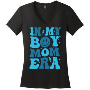 In My Boy Mom Era Women's V-Neck T-Shirt