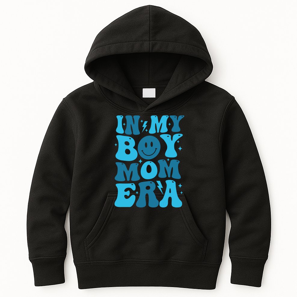 In My Boy Mom Era Kids Hoodie