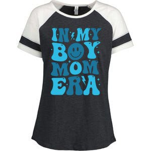 In My Boy Mom Era Enza Ladies Jersey Colorblock Tee