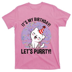 ItS My Birthday LetS Purrty Funny Cat Lover Birthday Party T-Shirt