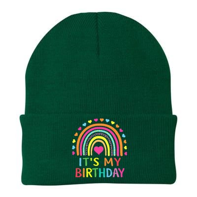 It's My Birthday Gift Rainbow Knit Cap Winter Beanie