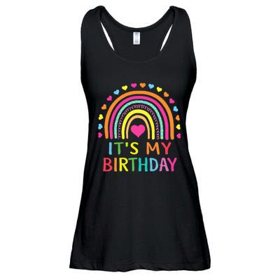 It's My Birthday Gift Rainbow Ladies Essential Flowy Tank