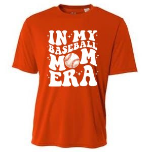 In My Baseball Mom Era Retro Groovy Baseball Mama Meaningful Gift Cooling Performance Crew T-Shirt