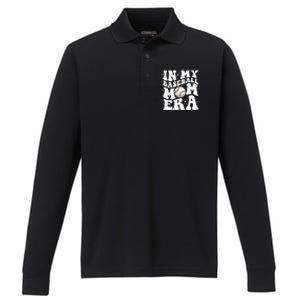 In My Baseball Mom Era Retro Groovy Baseball Mama Meaningful Gift Performance Long Sleeve Polo