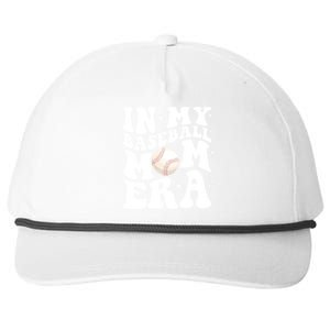 In My Baseball Mom Era Retro Groovy Baseball Mama Meaningful Gift Snapback Five-Panel Rope Hat