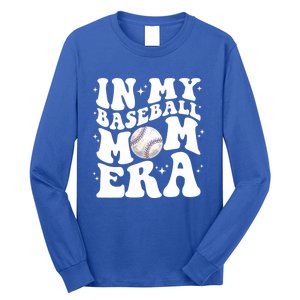 In My Baseball Mom Era Retro Groovy Baseball Mama Meaningful Gift Long Sleeve Shirt