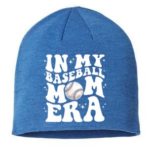 In My Baseball Mom Era Retro Groovy Baseball Mama Meaningful Gift Sustainable Beanie