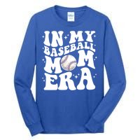 In My Baseball Mom Era Retro Groovy Baseball Mama Meaningful Gift Tall Long Sleeve T-Shirt