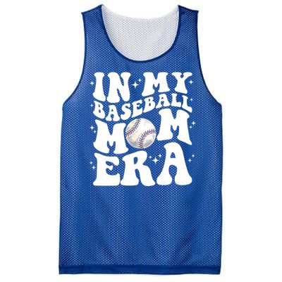 In My Baseball Mom Era Retro Groovy Baseball Mama Meaningful Gift Mesh Reversible Basketball Jersey Tank