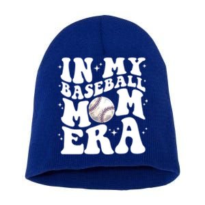 In My Baseball Mom Era Retro Groovy Baseball Mama Meaningful Gift Short Acrylic Beanie