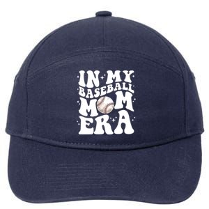 In My Baseball Mom Era Retro Groovy Baseball Mama Meaningful Gift 7-Panel Snapback Hat