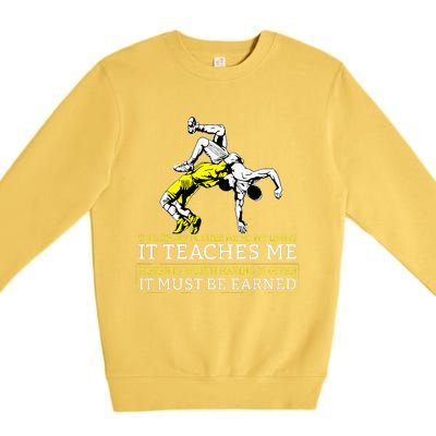 It Must Be Earned Wrestling Premium Crewneck Sweatshirt