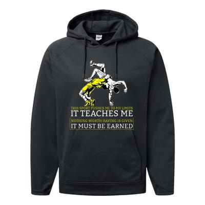 It Must Be Earned Wrestling Performance Fleece Hoodie