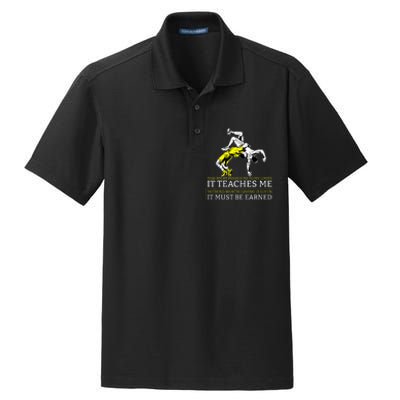 It Must Be Earned Wrestling Dry Zone Grid Polo