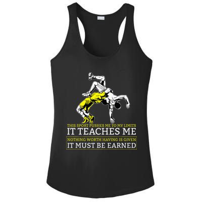 It Must Be Earned Wrestling Ladies PosiCharge Competitor Racerback Tank