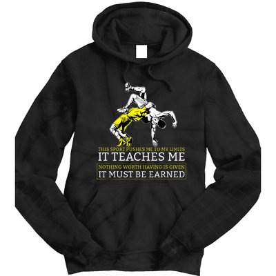 It Must Be Earned Wrestling Tie Dye Hoodie