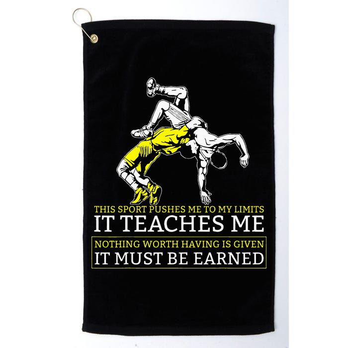 It Must Be Earned Wrestling Golf Towel