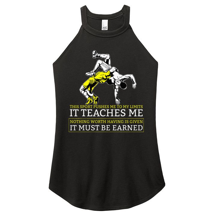 It Must Be Earned Wrestling Women's Perfect Tri Rocker Tank
