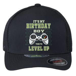 Its My Birthday Boy Time To Level Up Video Game Flexfit Unipanel Trucker Cap