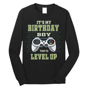 Its My Birthday Boy Time To Level Up Video Game Long Sleeve Shirt