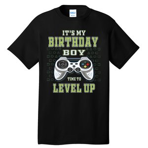 Its My Birthday Boy Time To Level Up Video Game Tall T-Shirt