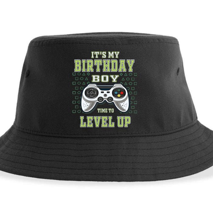 Its My Birthday Boy Time To Level Up Video Game Sustainable Bucket Hat