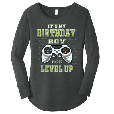 Its My Birthday Boy Time To Level Up Video Game Women's Perfect Tri Tunic Long Sleeve Shirt