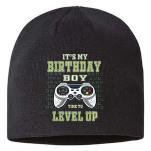 Its My Birthday Boy Time To Level Up Video Game Sustainable Beanie