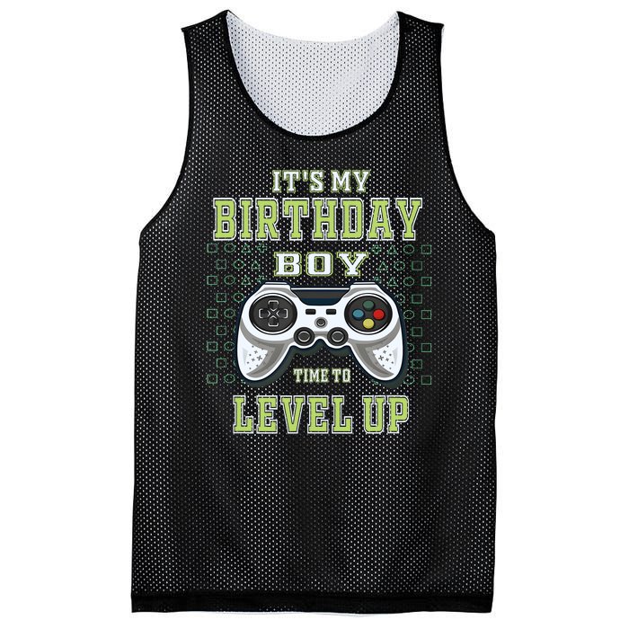 Its My Birthday Boy Time To Level Up Video Game Mesh Reversible Basketball Jersey Tank