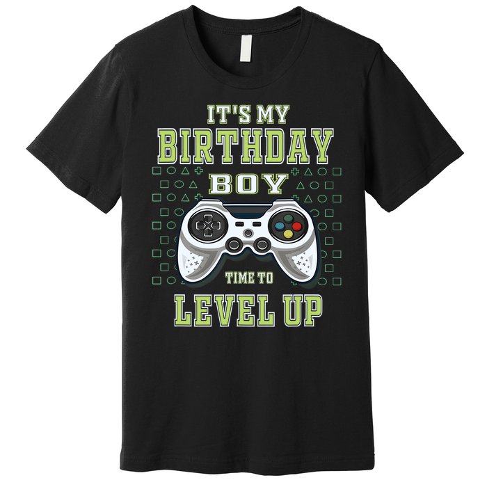 Its My Birthday Boy Time To Level Up Video Game Premium T-Shirt