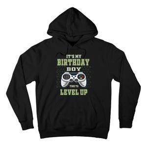 Its My Birthday Boy Time To Level Up Video Game Tall Hoodie