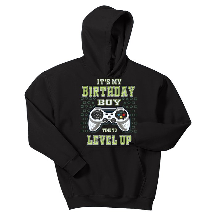 Its My Birthday Boy Time To Level Up Video Game Kids Hoodie