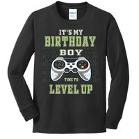 Its My Birthday Boy Time To Level Up Video Game Kids Long Sleeve Shirt