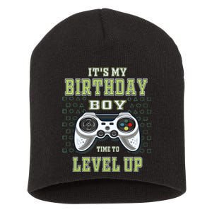 Its My Birthday Boy Time To Level Up Video Game Short Acrylic Beanie