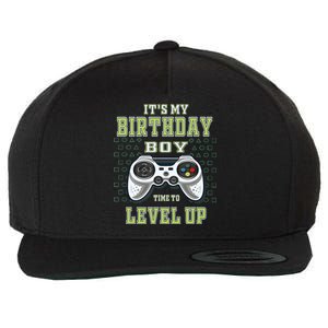 Its My Birthday Boy Time To Level Up Video Game Wool Snapback Cap