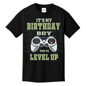 Its My Birthday Boy Time To Level Up Video Game Kids T-Shirt