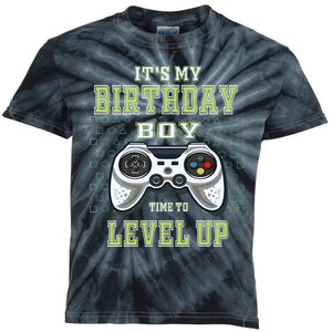 Its My Birthday Boy Time To Level Up Video Game Kids Tie-Dye T-Shirt