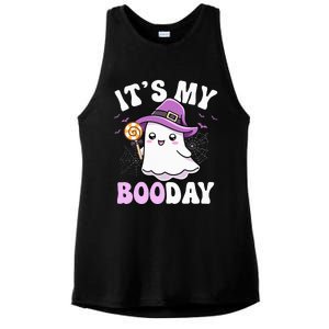 Its My Boo Day Cute Ghost Halloween Birthday Ladies PosiCharge Tri-Blend Wicking Tank