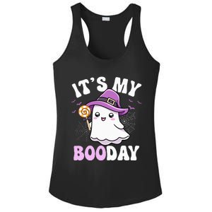 Its My Boo Day Cute Ghost Halloween Birthday Ladies PosiCharge Competitor Racerback Tank