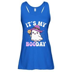 Its My Boo Day Cute Ghost Halloween Birthday Ladies Essential Flowy Tank