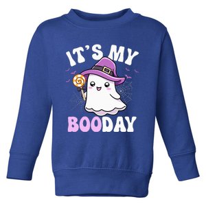 Its My Boo Day Cute Ghost Halloween Birthday Toddler Sweatshirt