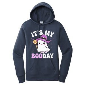 Its My Boo Day Cute Ghost Halloween Birthday Women's Pullover Hoodie