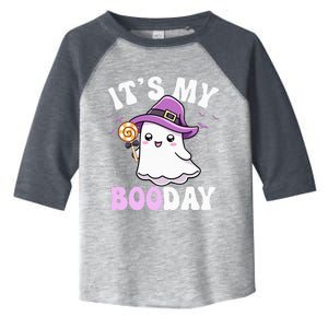 Its My Boo Day Cute Ghost Halloween Birthday Toddler Fine Jersey T-Shirt